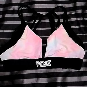 Pink victorias secret watercolor ultimate bra